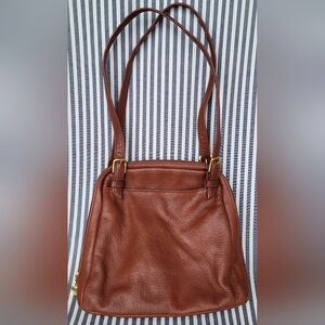 Libaire Vintage Brown Pebbled Leather Hobo Shoulder Bag